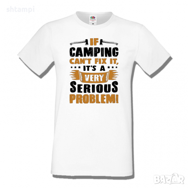 Мъжка тениска If Camping Can't Fix It,Къмпинг,Планина,Изненада,Подарък,Поход,Връх,Хижа,, снимка 1