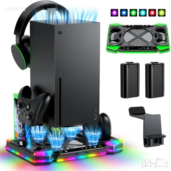 Вентилатор за охлаждане и стойка за зареждане за Xbox Series X, снимка 1