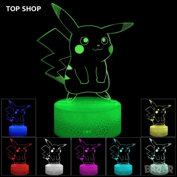 PIKACHU 3D LED лампа, снимка 1