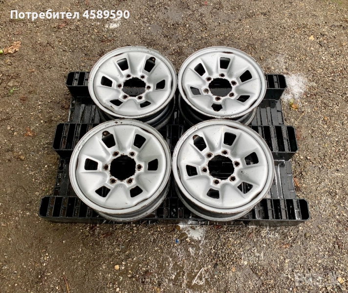 4бр.Оригинални железни джанти 15цола 6x139.7 за Toyota Hilux,Hiace, снимка 1