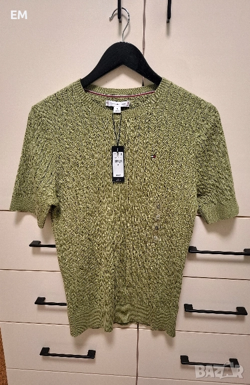 Плетен пуловер къс ръкав Tommy Hilfiger , снимка 1