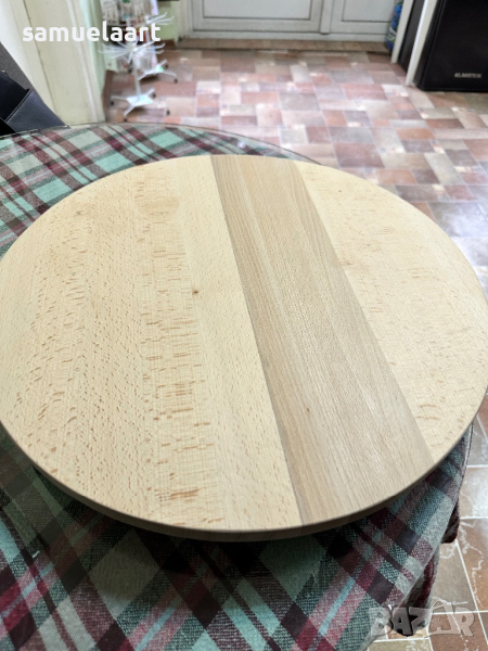 Въртяща се букова дъска Ф40, снимка 1