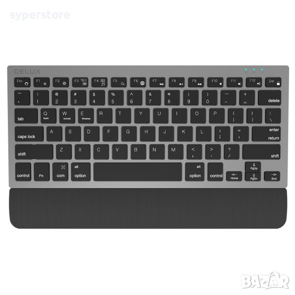 Клавиатура Безжична и USB Мултимедийна Delux K3300D US Layout Черна, снимка 1