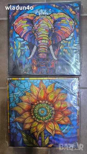 Диамантени гоблени-Слин,Лъв,Слънчоглед,Вълк-20лв, снимка 1