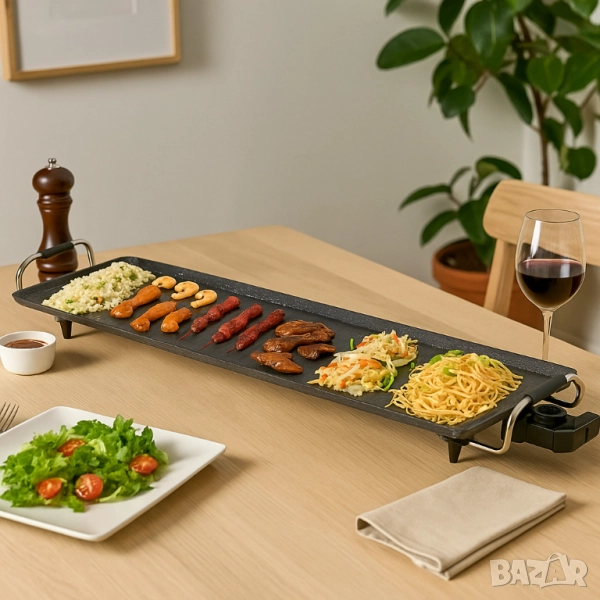 Електрическа скара Royalty Line RL-TP18210 / RL-TP18211, 1800W, Мраморно покритие, 5 нива, Термостат, снимка 1