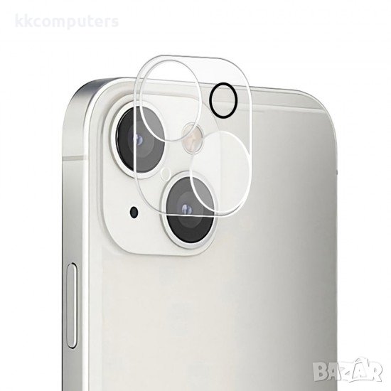 Стъклен протектор за задна камера 5D Full MBX за Apple iPhone 14, 14 Plus, Прозрачен, снимка 1