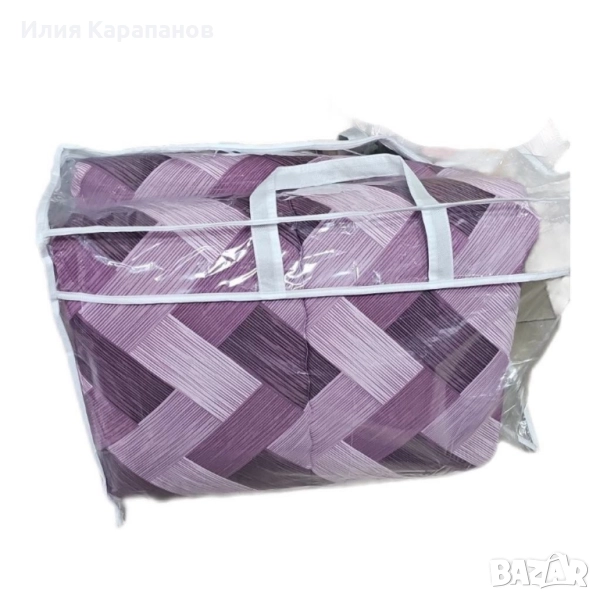 Олекотен юрган с цветни елементи 200 x 220 см, снимка 1