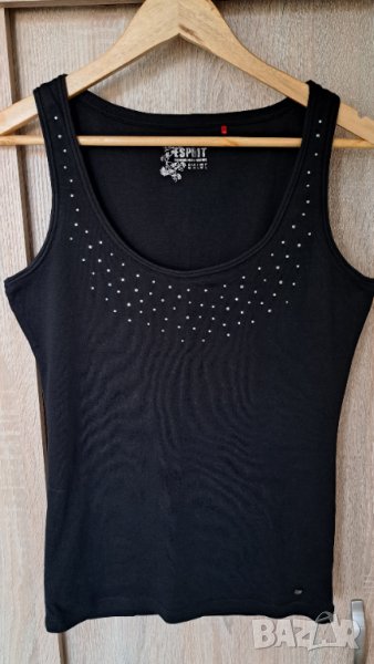 ESPRIT Дамски потник от рипсена материя с камъчета-размер S/M, снимка 1