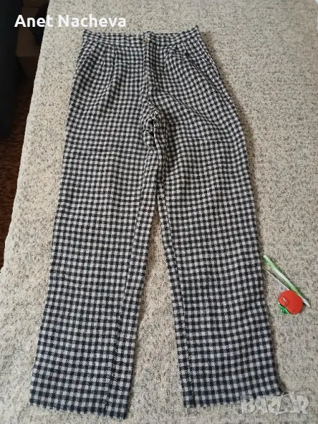 Детски зимни вълнени панталони каре, снимка 1