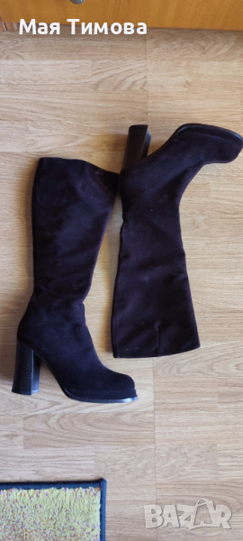 Дамски индийски ботуши тъмно кафяви, снимка 1