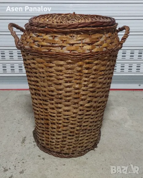 Плетен кош за дрехи 60/45, снимка 1