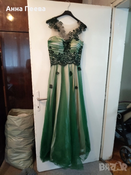бална рокля зелен цвят. запазена , снимка 1