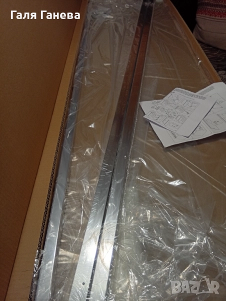 Стъклен параван за баня , снимка 1