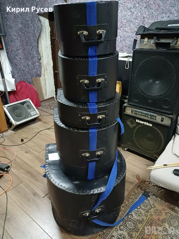 Продавам твърди кейсове за барабани, снимка 1