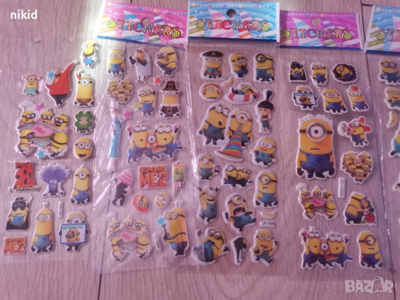  3D Minions Миньон Миньони Миньоните лист самозалепващи лепенки ръчна изработка декорация и др., снимка 1