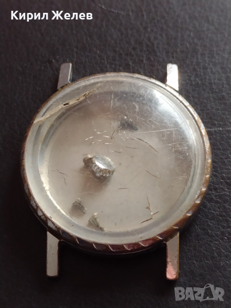 Части за часовници каса с стъкло,бутон за навиване и болтове 43598, снимка 1