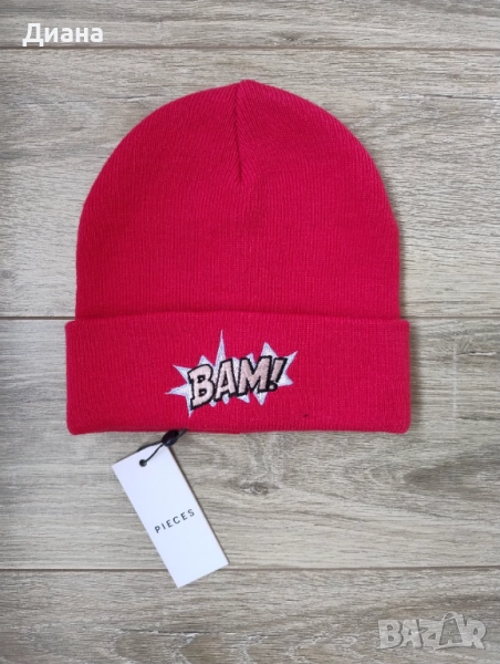 Нова Детска цикламена зимна шапка, без размер, разтегателна, снимка 1