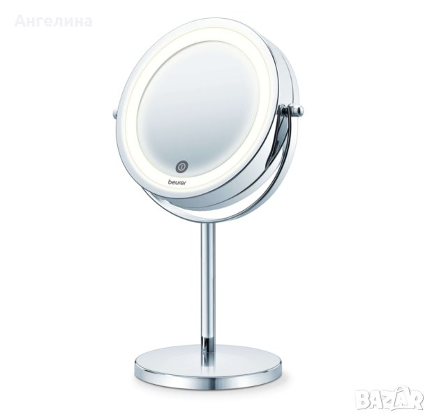 Козметично огледало, Beurer BS 55 Illuminated mirror, touch sensor, 18 LED light, 7 x zoom, 2 swiver, снимка 1