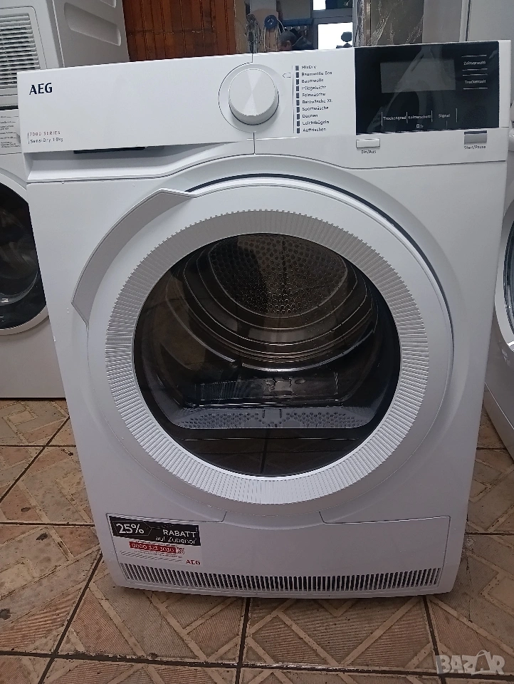 Като нова сушилня с термопомпа АЕГ Aeg Serie 7000 A+++ 8кг 2 години гаранция!, снимка 1