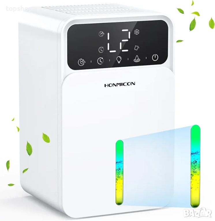 Нов Влагоабсорбатор с 30dB тиха работа/автоматично изключване/12-часов таймер/7 LED светлини..., снимка 1