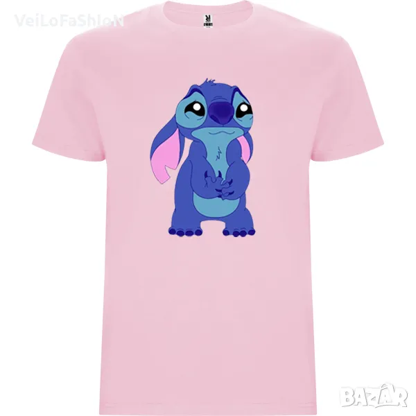 Нова сладка детска тениска със Стич - Sad Stitch в розов цвят, снимка 1