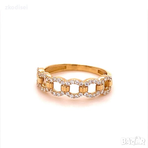 Златен дамски пръстен 2,14гр. размер:54 14кр. проба:585 модел:17636-4, снимка 1