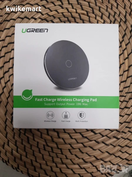 UGREEN поставка (пад) за безжично зареждане с технология за бързо зареждане Wireless Qi Charger, снимка 1