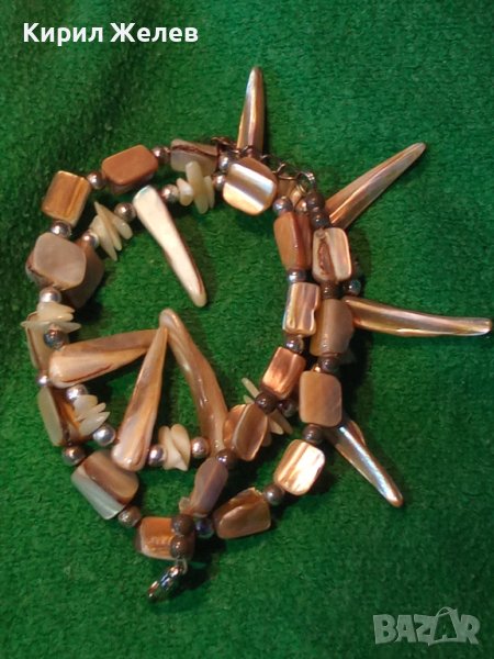 СКЪПОЦЕННА СЕДЕФЕНА ХЕНД МЕЙД АРТ ОГЪРЛИЦА КОЛИЕ КРАЛСКИ СЕДЕФ 30148, снимка 1