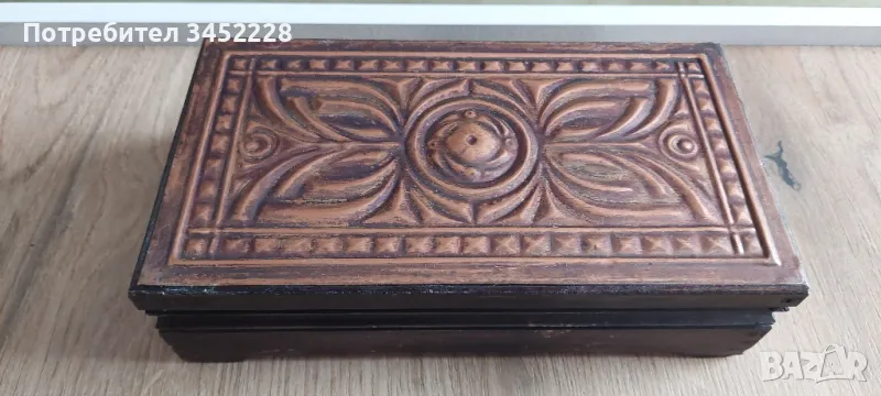 кутия дървена обков мед за ценители , снимка 1