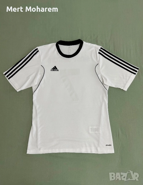 Спортна тениска Adidas Climalite нова, размер M, бяла с черно, снимка 1