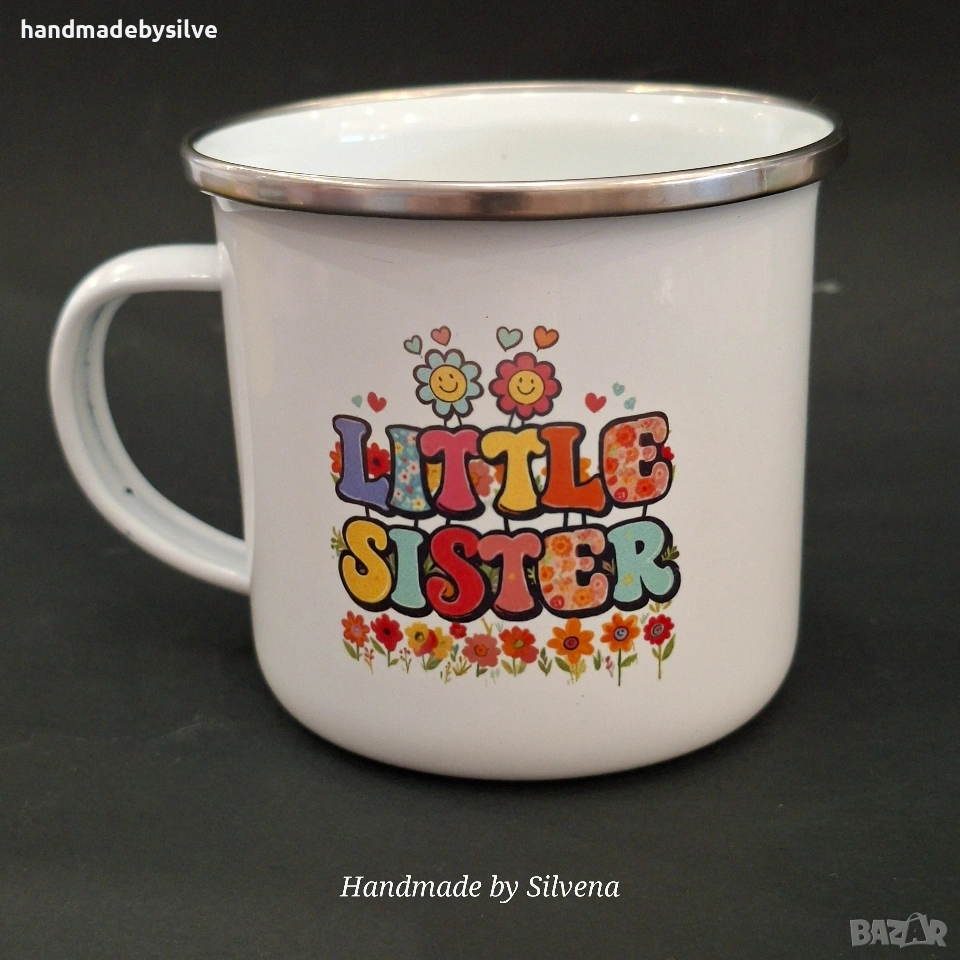 Персонализирана емайлирана чаша, снимка 1
