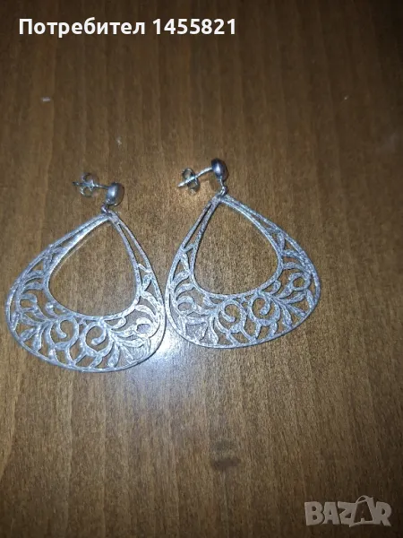 Масивни сребърни обеци, снимка 1