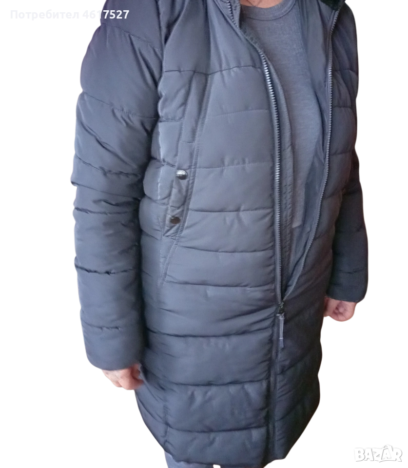 Дълго дамско яке парка, снимка 1