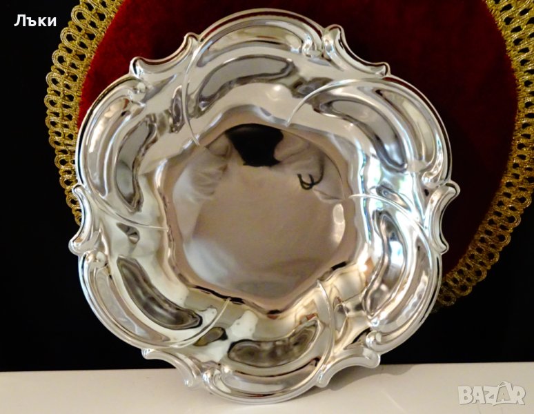 Посребрена фруктиера,съд за сервиране 26 см. , снимка 1
