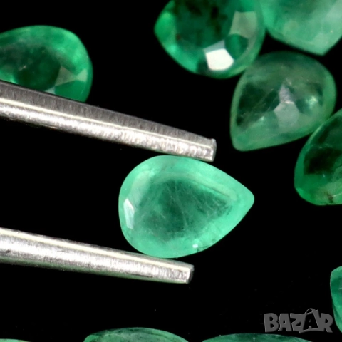 Кабошони 20бр. СМАРАГД 5х3.5 Emerald Brazil за бижута бижутери V38, снимка 3 - Други - 51767990