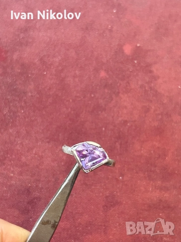 Дамски сребърен пръстен 17.6мм, снимка 5 - Пръстени - 52902552