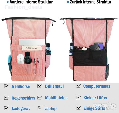 Нова черна Раница за лаптоп 15,6 инча Лека пътна за Спорт Пътуване Бизнес, снимка 4 - Раници - 39764398