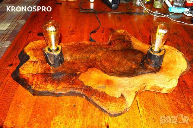 Страхотни дизайнерски лампи от орехово дърво , снимка 11 - Лампи за таван - 51404958