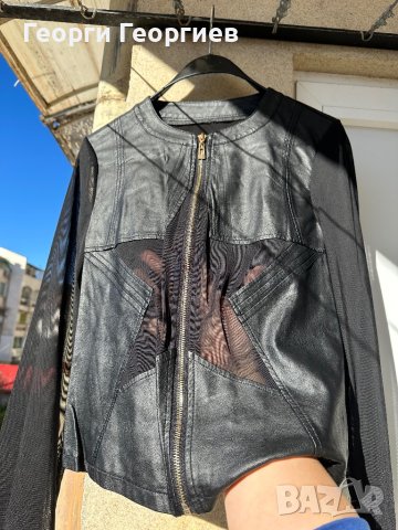 Страхотно якенце с кожени елементи, снимка 2 - Якета - 44303917