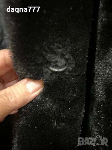 Черно пухено палто Barisal Германия, снимка 4 - Палта, манта - 53230356