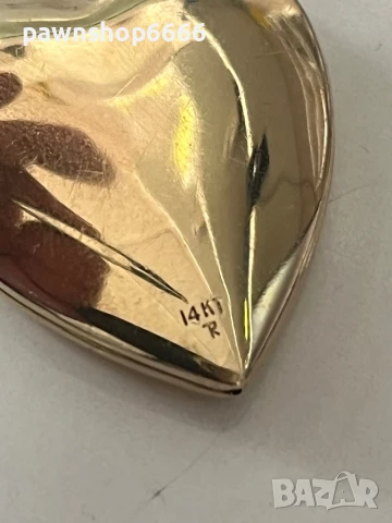 Златен винтидж медальон "Сърце" Tru-Kay – отварящ се, 14К, снимка 6 - Колиета, медальони, синджири - 50484990