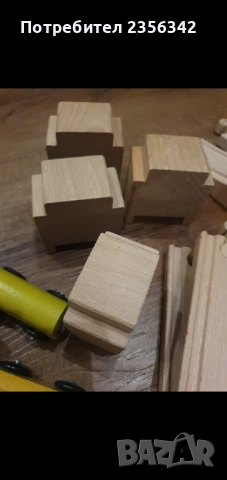 Дървено влакче с вагони и релси Икеа, снимка 9 - Влакчета, самолети, хеликоптери - 52680356