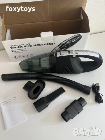 Безжична ръчна автомобилна прахосмукачка 120 W, снимка 7 - Прахосмукачки - 55732450