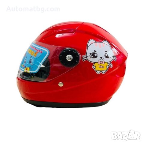 Детска каска Automat, За мотор, АТВ, Мотопед, Червен, снимка 1