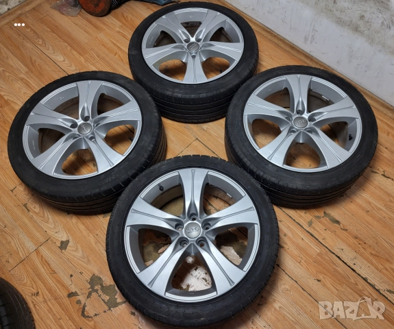 джанти 18" 5х112 Audi Mercedes Vw Seat Skoda  с гуми 225/45/18, снимка 2 - Гуми и джанти - 52381288