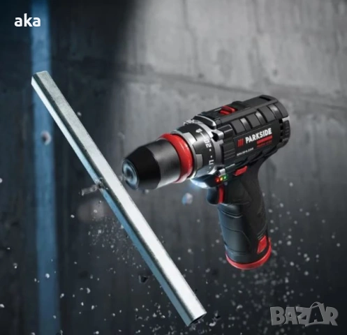 Бормашина+винтоверт PARKSIDE PERFORMANCE12V PBSPA 12 E4+2 батерии, зарядно и комплект свредла+битове, снимка 2 - Други инструменти - 53753293