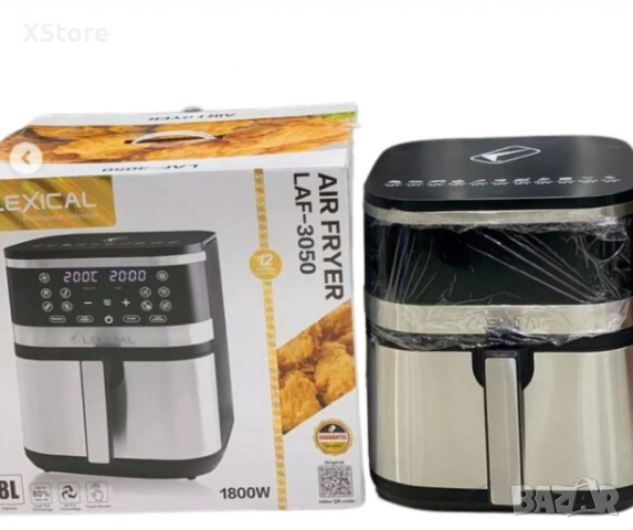 Въздушен фритюрник AirFryer,1800W,8L, снимка 4 - Фритюрници - 52430625