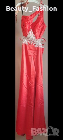 Червена абитуриентска рокля , снимка 2 - Рокли - 35683314