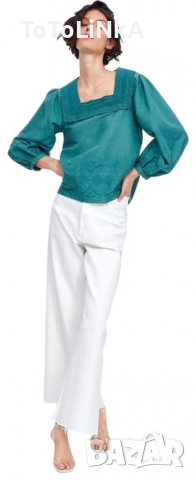 Zara Риза/блуза, снимка 5 - Блузи с дълъг ръкав и пуловери - 36140610