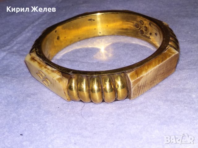 СТАРА БРОНЗОВА ТИБЕТСКА ТРАДИЦИОННА ГРИВНА с КАМИЛСКА КОСТ с НУЖДА от ЛЕКА РЕСТАВРАЦИЯ! 38316, снимка 4 - Антикварни и старинни предмети - 41192290